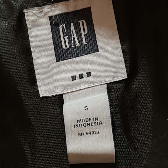 Gap wool blend tie at waist button up jacket - Picture 2 of 4